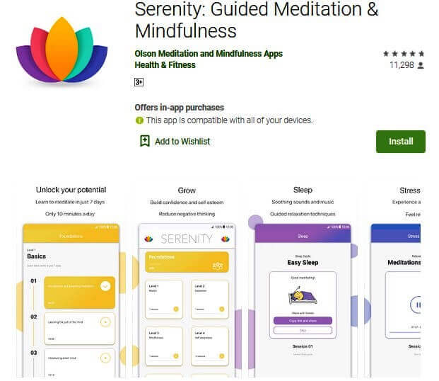Serenity - Guided Meditation & Mindfulness - Top Meditation Apps - Living Style Bits