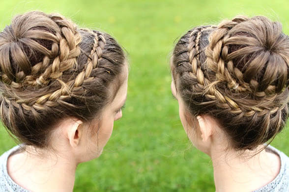 Crown Braided Bun - Buns and Braids - Easy Summer Hairstyles For This Hot Season - Living Style Bits