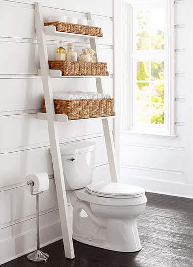 Ladders - Ninja Techniques To Revamp Your Small Bathroom In A Budget- Living Style Bits