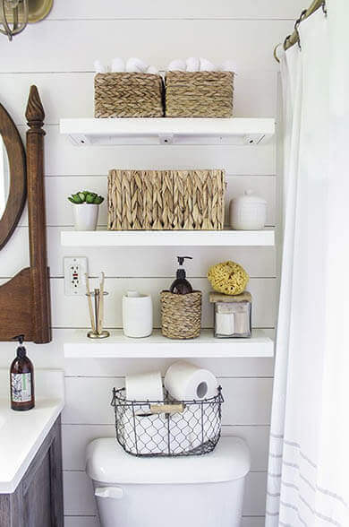 Shelf - Ninja Techniques To Revamp Your Small Bathroom In A Budget- Living Style Bits